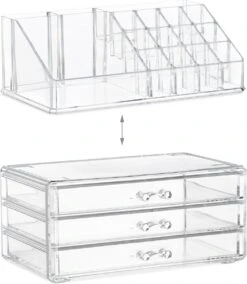 Relaxdays Make-up Organizer Klein - Stapelbaar - Sieradendoosje - Cosmetica - Opbergbox - Doorzichtig 35 Relaxdays Make-up Organizer Klein - Stapelbaar - Sieradendoosje - Cosmetica - Opbergbox - Doorzichtig -Max Factor Winkel 1044x1200 2