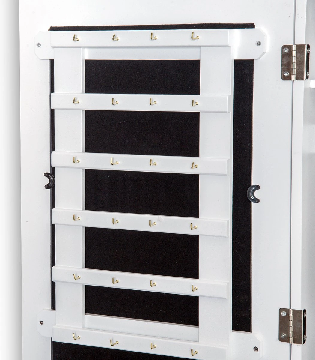 HOMCOM 2-in-1 Sieradenkast Wandspiegel Spiegelkast Sieraden Ladekast Spiegel 833-102WT 5 HOMCOM 2-in-1 Sieradenkast Wandspiegel Spiegelkast Sieraden Ladekast Spiegel 833-102WT - Afbeelding 3