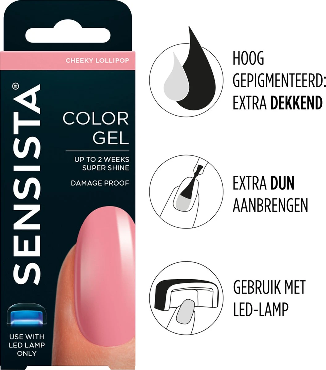Sensista Color Gel Cheeky Lollipop - Roze 3 Sensista Color Gel Cheeky Lollipop - Roze