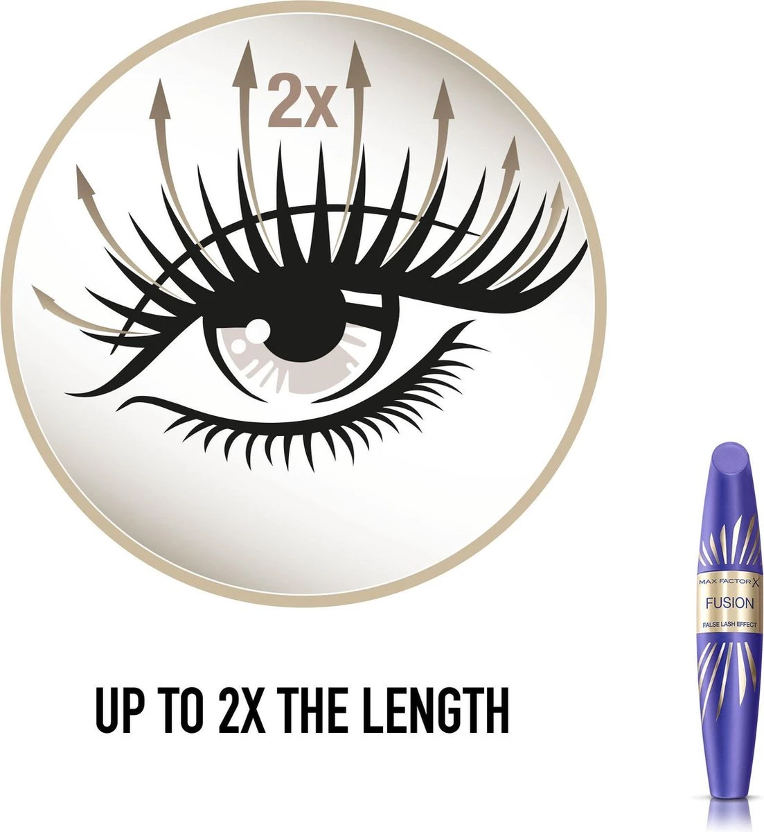 Max Factor False Lash Effect Fusion Mascara - Zwart 5 Max Factor False Lash Effect Fusion Mascara - Zwart - Afbeelding 3