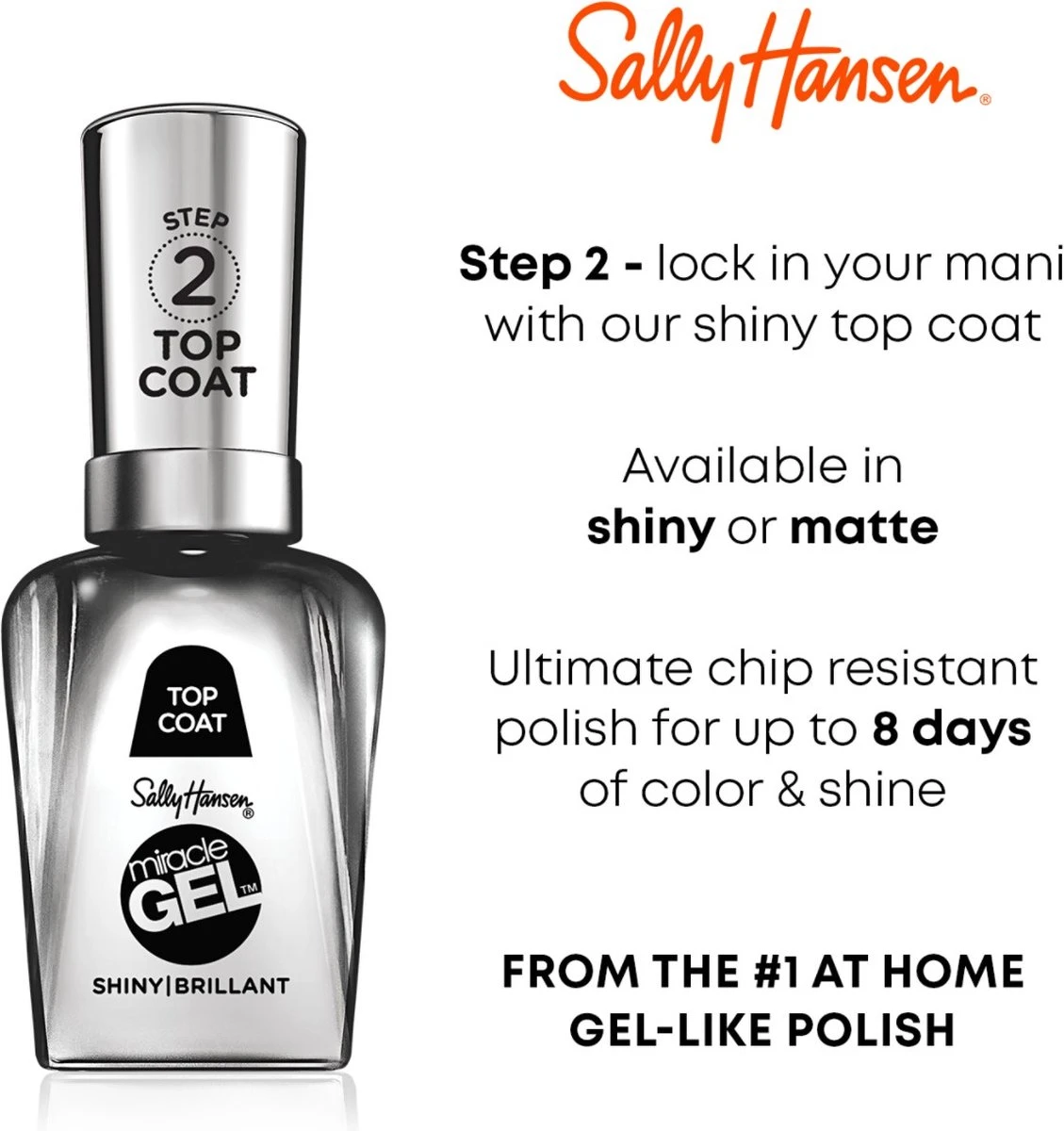 Sally Hansen Miracle Gel Nagellak 105 Crystal Top Coat 7 Sally Hansen Miracle Gel Nagellak 105 Crystal Top Coat - Afbeelding 5