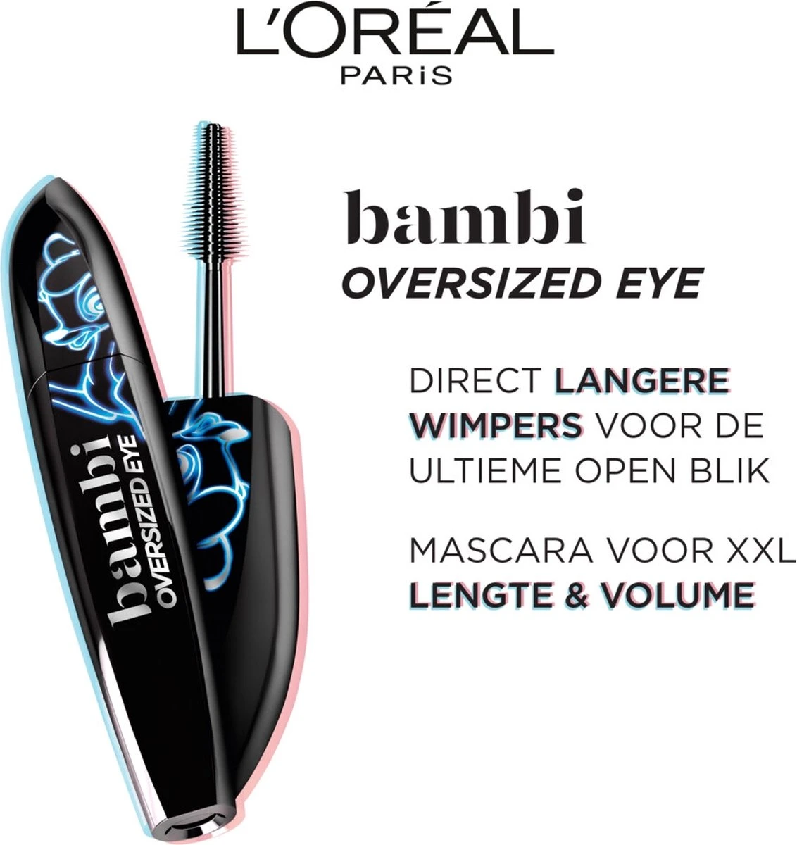 L’Oréal Paris Bambi XXL Oversized Eye Mascara - Zwart - Volume & Lengte Mascara - 8.9ml 6 L’Oréal Paris Bambi XXL Oversized Eye Mascara - Zwart - Volume & Lengte Mascara - 8.9ml - Afbeelding 4