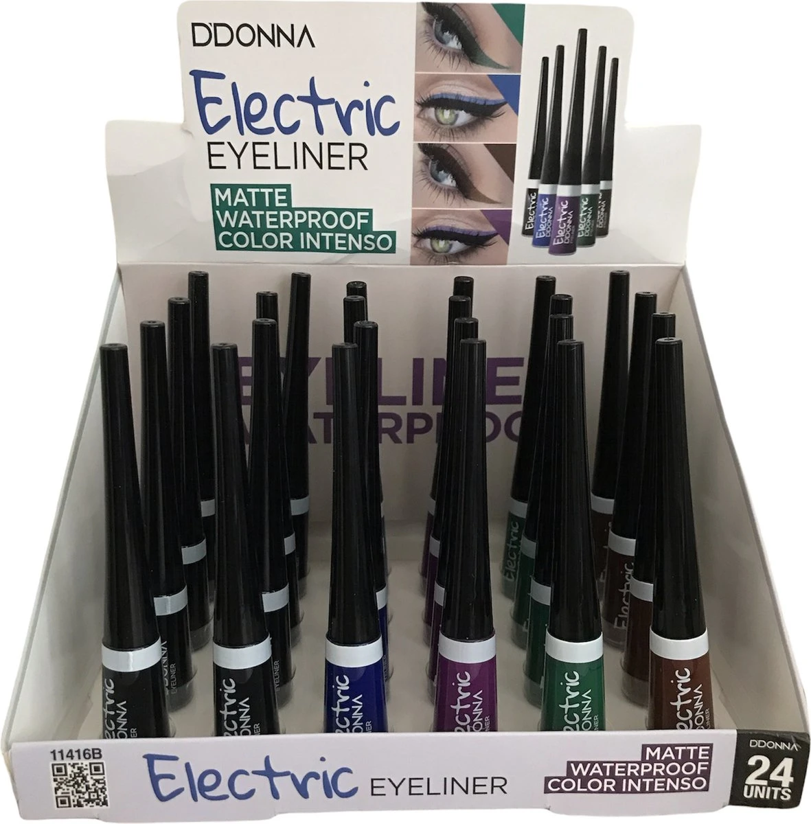 D'Donna - Vloeibare Eyeliner - Groen - Waterproof - Matte - 1 Flacon Met 3 Gram Inhoud - Nummer 4 3 D'Donna - Vloeibare Eyeliner - Groen - Waterproof - Matte - 1 Flacon Met 3 Gram Inhoud - Nummer 4 - Afbeelding 2