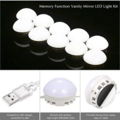 Merkloos LED Spiegel | 10 LEDS | Make-up Spiegel | Helderheid Aanpasbaar | USB Voeding | Geheugenfunctie 11 Merkloos LED Spiegel | 10 LEDS | Make-up Spiegel | Helderheid Aanpasbaar | USB Voeding | Geheugenfunctie -Max Factor Winkel 1192x1200 11