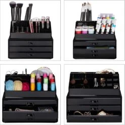 Relaxdays Make-up Organizer - Sieradendoosje - Cosmetica - Zwart -Max Factor Winkel 1198x1200 27