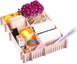 Merkloos Waal Kunststof Ladeverdeler - Lade Organizer - Set Van 6 Stuks - Voor Kleding/Keuken/Bureau/Make-Up - Op Maat Te Knippen - Roze -Max Factor Winkel 1200x1006