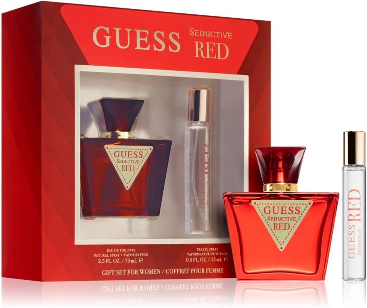 Guess Seductive Red - Geschenkset - Eau De Toilette 75 + Eau De Toilette 15 Ml Travelspray 3 Guess Seductive Red - Geschenkset - Eau De Toilette 75 + Eau De Toilette 15 Ml Travelspray
