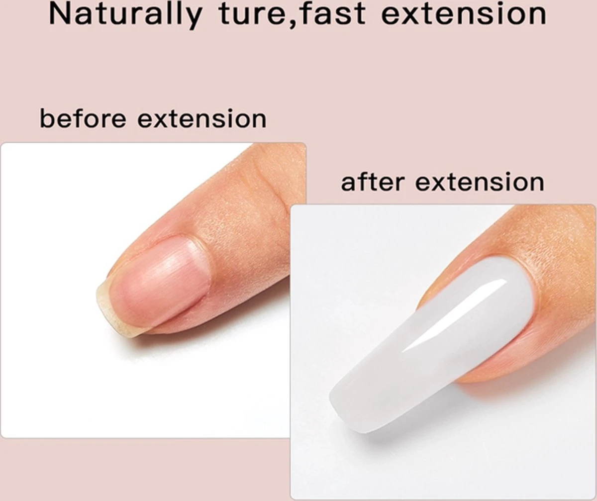 Elvi Polygel Starterskit -Complete Set Inc. USB UV/Led Mini Lamp-6x15g Polygel Kleuren Blauw - Nagelverlenging Polyacryl UV Nagellak-Quick Extension Temperature Color Changing Gel Blue Green 7 Elvi Polygel Starterskit -Complete Set Inc. USB UV/Led Mini Lamp-6x15g Polygel Kleuren Blauw - Nagelverlenging Polyacryl UV Nagellak-Quick Extension Temperature Color Changing Gel Blue Green - Afbeelding 5