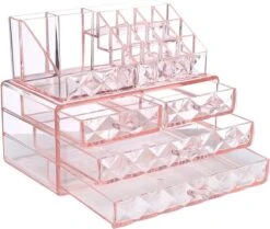 A&K 2in1 Make-up Organizer - 4 Lades Cosmetica Opbergdoos - Kaptafel - Roze -Max Factor Winkel 1200x1017 2