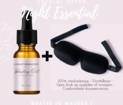 LashLiftingMaster Oil + GRATIS 3D SLAAPMASKER + Boosting Eyelash - Wimper Borstel - Wimper Serum Met Vitamine C En E - Wonderolie - Natuurlijk Sterke Lange Dikke Wimper Groei - Castor Olie - Lashlift - Haarolie - Baardolie -Max Factor Winkel 1200x1026 2