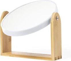 Merkloos Make-up Spiegel - Tafelspiegel - Op Standaard - Rond - Compact - Dames - Bamboe - Beige -Max Factor Winkel 1200x1038 1