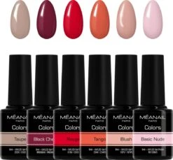 Méanail - Gellak - Cruelty Free- 6 X 8ml - Gel Nagellak - Ruby