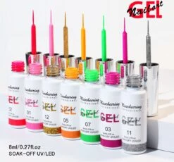 Nail Art Gel - Fine Liner Gel - 12 Stuks - UV/LED Gel - Gellak - Nagel Gellak - UV/LED Lamp - UV/LED Nageldroger - Gelnagels - Nepnagels - Acrylnagels - Tekenpenseel Nagels - Professioneel - Hoge Kwaliteit -Max Factor Winkel 1200x1115 5