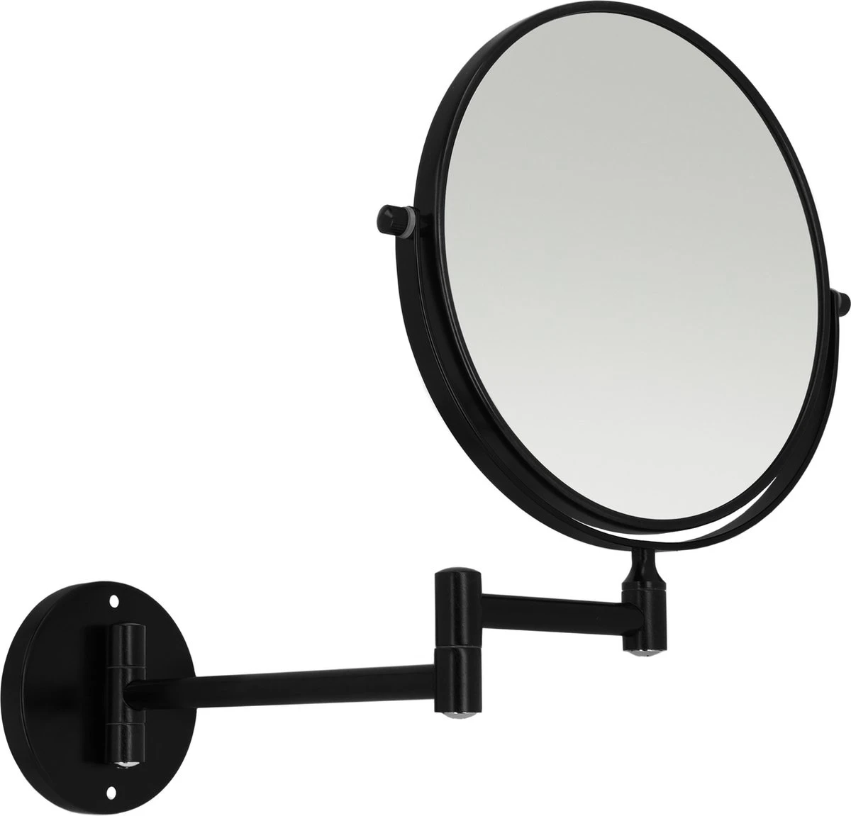 LYVION Make-up Spiegel - Scheerspiegel - Vergrootspiegel - 2 Spiegels - Voor Aan De Wand - Uitklapbaar - Verstelbaar - Cosmeticaspiegel - Dubbelzijdig - RVS - Zwart 7 LYVION Make-up Spiegel - Scheerspiegel - Vergrootspiegel - 2 Spiegels - Voor Aan De Wand - Uitklapbaar - Verstelbaar - Cosmeticaspiegel - Dubbelzijdig - RVS - Zwart - Afbeelding 5