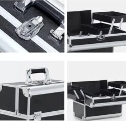 Confibel Make Up Koffer - Uitklapbaar - 5 Opbergbakken - Met Slot -Max Factor Winkel 1200x1153 5