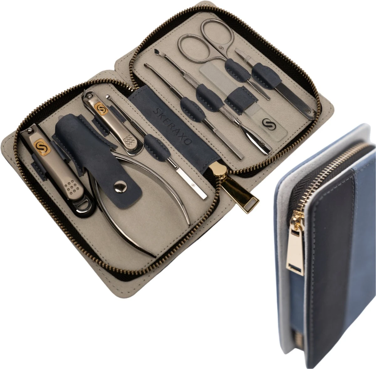 Skeraxo 8-delige Luxe Verschillende Tools - Professioneel Manicure Set & Pedicureset Met Nagelvijl & Nageltang – Behandeling Nagels En Huid 3 Skeraxo 8-delige Luxe Verschillende Tools - Professioneel Manicure Set & Pedicureset Met Nagelvijl & Nageltang – Behandeling Nagels En Huid