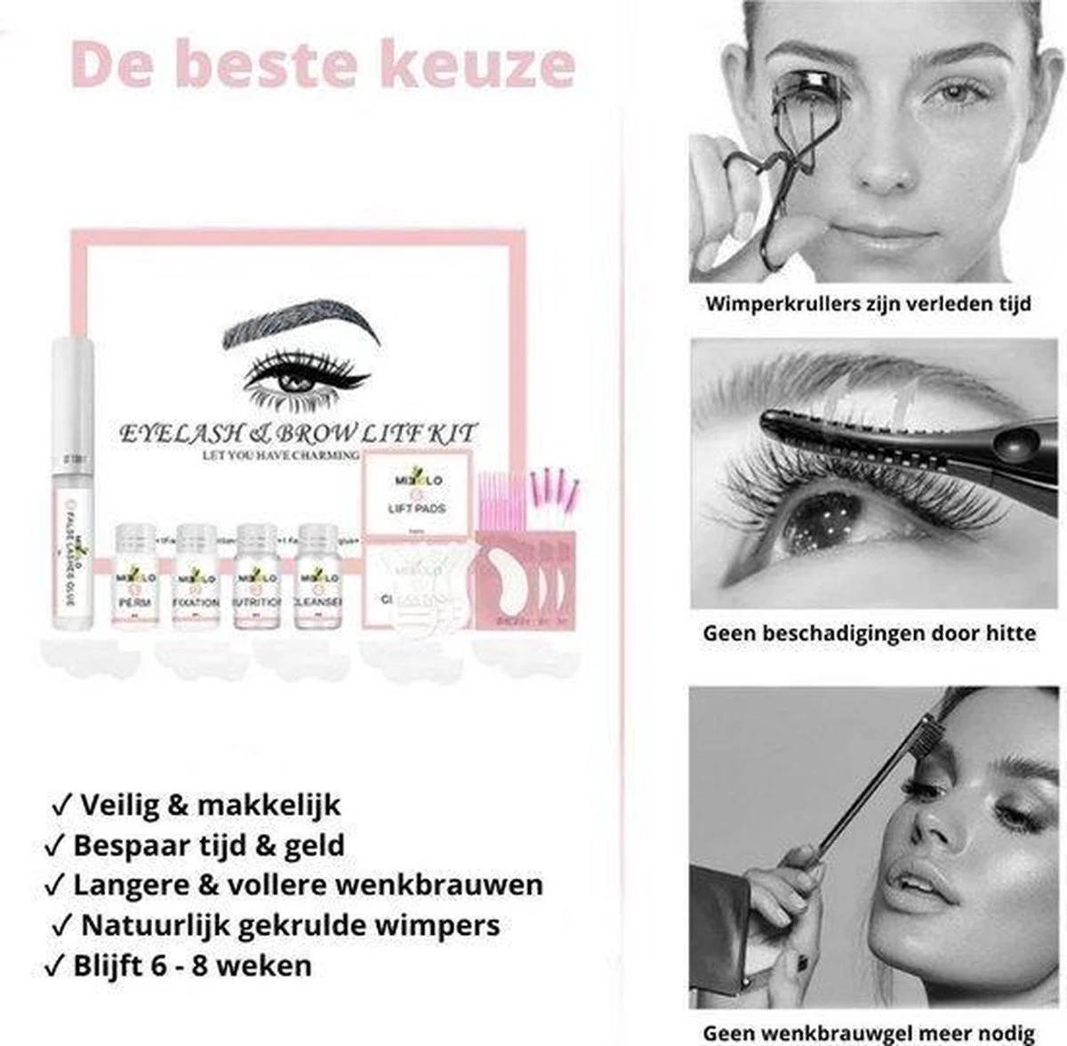 Mimlo Professionele Wimper & Wenkbrauw Lifting Set - Lash Lift Kit - Wimperlifting Set - Browlift - Permanente Wimper Kruller - Lash & Brow Lift Kit 10 Mimlo Professionele Wimper & Wenkbrauw Lifting Set - Lash Lift Kit - Wimperlifting Set - Browlift - Permanente Wimper Kruller - Lash & Brow Lift Kit - Afbeelding 8