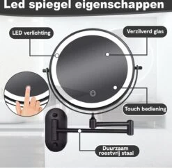 Make Up - Spiegel - Led Verlichting - 10X Vergroting - 3 Lichtstanden - Wandspiegel Rond - Badkamer - Mat Zwart - Draadloos -Max Factor Winkel 1200x1178 4