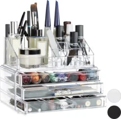 Relaxdays Make-up Organizer Klein - Stapelbaar - Sieradendoosje - Cosmetica - Opbergbox - Doorzichtig 21 Relaxdays Make-up Organizer Klein - Stapelbaar - Sieradendoosje - Cosmetica - Opbergbox - Doorzichtig -Max Factor Winkel 1200x1185 7