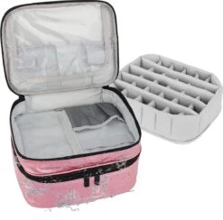 YONO Nagellak Tas - Nagelkoffer Beautycase - Cosmetica Koffer - Manicure Organizer - Blauw -Max Factor Winkel 1200x1187 3