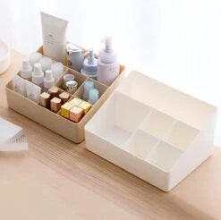 Merkloos Make-Up Organizer - Opbergdoos - Cosmetica - Wit/Creme -Sieraden - Nagelak - Make Up Organizer - Make Up Organizers -Max Factor Winkel 1200x1197 26