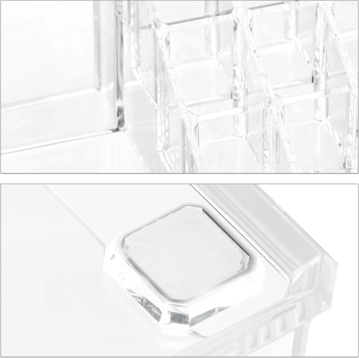 Relaxdays Make-up Organizer Klein - Stapelbaar - Sieradendoosje - Cosmetica - Opbergbox - Doorzichtig 18 Relaxdays Make-up Organizer Klein - Stapelbaar - Sieradendoosje - Cosmetica - Opbergbox - Doorzichtig - Afbeelding 16