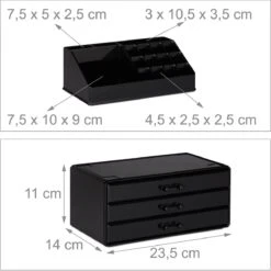 Relaxdays Make-up Organizer - Sieradendoosje - Cosmetica - Zwart -Max Factor Winkel 1200x1198 38