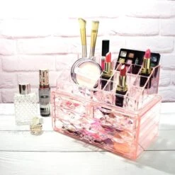 A&K 2in1 Make-up Organizer - 4 Lades Cosmetica Opbergdoos - Kaptafel - Roze -Max Factor Winkel 1200x1200 1002