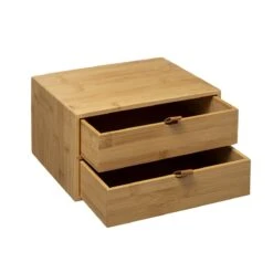 Five® Bamboe Bakjes Met 2 Lades - Hout - Duurzaam - 2 Lades (25 X 14,5 X 20) -Max Factor Winkel 1200x1200 1020