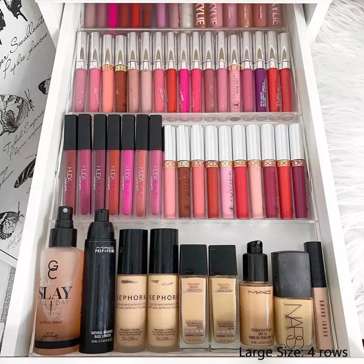 Jumanah® Collections "Sorted" Large Foundation Tray - Make Up Organizer - Ladeverdeler - Lade Organizer - Transparant - Acryl - Kunststof - Ikea Alex 5 Ladeblok 8 Jumanah® Collections "Sorted" Large Foundation Tray - Make Up Organizer - Ladeverdeler - Lade Organizer - Transparant - Acryl - Kunststof - Ikea Alex 5 Ladeblok - Afbeelding 6