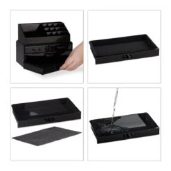 Relaxdays Make-up Organizer - Tweedelig - Cosmetica Opbergdoos + Lippenstift Houder - Zwart 28 Relaxdays Make-up Organizer - Tweedelig - Cosmetica Opbergdoos + Lippenstift Houder - Zwart -Max Factor Winkel 1200x1200 1058
