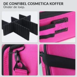 Cosmetica Koffer - Make-up Koffer Met Verstelbare Vakken - Visagie En Nagelstyliste Beauty Koffer - 26x23x9CM - Roze -Max Factor Winkel 1200x1200 1067
