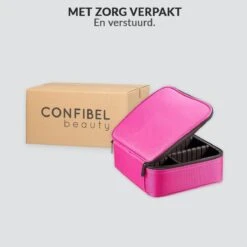 Cosmetica Koffer - Make-up Koffer Met Verstelbare Vakken - Visagie En Nagelstyliste Beauty Koffer - 26x23x9CM - Roze -Max Factor Winkel 1200x1200 1072