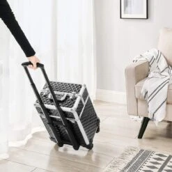Cosmetische Koffer, Trolley, Make-up Case Met Handvat, 4 Universele Wielen, 4 Uitschuifbare Dienbladen, Make-up Tas, Voor Reizen, Zwart 13 Cosmetische Koffer, Trolley, Make-up Case Met Handvat, 4 Universele Wielen, 4 Uitschuifbare Dienbladen, Make-up Tas, Voor Reizen, Zwart -Max Factor Winkel 1200x1200 1113