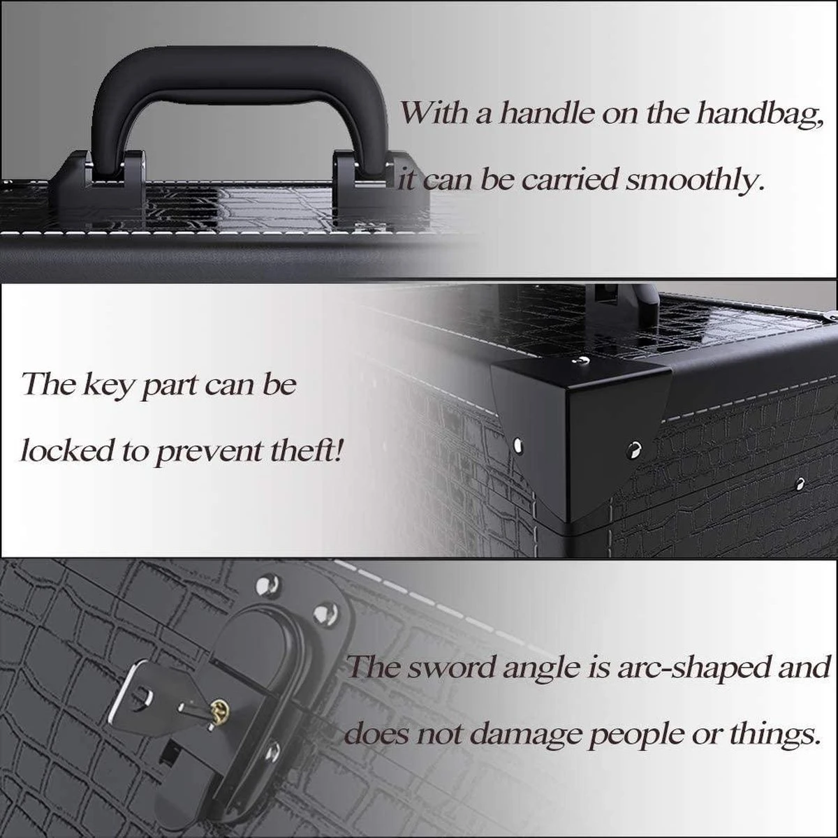 Make Up Koffer- Make Up Organizer- Beautycase -zwart -Make-upkoffer- Multifunctionele Koffer- Make-upkoffer- Sieradenkoffer- Kapperskoffer- Afneembare Schouderriem- Klassieke Zwarte Beautycase 7 Make Up Koffer- Make Up Organizer- Beautycase -zwart -Make-upkoffer- Multifunctionele Koffer- Make-upkoffer- Sieradenkoffer- Kapperskoffer- Afneembare Schouderriem- Klassieke Zwarte Beautycase - Afbeelding 6