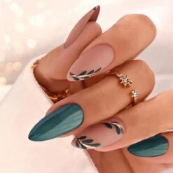 Merkloos Press On Nails - Nep Nagels - Roze Groen - Almond - Manicure - Plak Nagels - Kunstnagels Nailart - Zelfklevend -Max Factor Winkel 1200x1200 1160