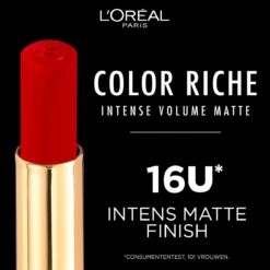 L'Oréal Paris - Color Riche Intense Volume Matte Lipstick- 336 Le Rouge Avant-Garde - Lippenstift Rood -Max Factor Winkel 1200x1200 117