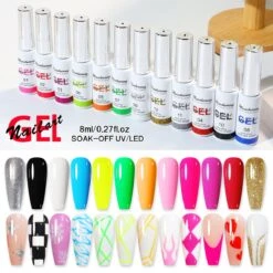 Nail Art Gel - Fine Liner Gel - 12 Stuks - UV/LED Gel - Gellak - Nagel Gellak - UV/LED Lamp - UV/LED Nageldroger - Gelnagels - Nepnagels - Acrylnagels - Tekenpenseel Nagels - Professioneel - Hoge Kwaliteit -Max Factor Winkel 1200x1200 1201