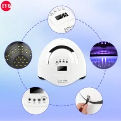 Nageldroger - Nageldrogers - 80 Watt UV LED Lamp Nagels - 45 Leds - Nagellak Droger - UV LED Lamp - Nagellamp - Nail Dryer - Nageldroger Voor Gel Nagellak - Gewone Nagellak - Wit -Max Factor Winkel 1200x1200 1371