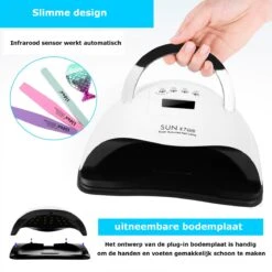 Nageldroger - Nageldrogers - 80 Watt UV LED Lamp Nagels - 45 Leds - Nagellak Droger - UV LED Lamp - Nagellamp - Nail Dryer - Nageldroger Voor Gel Nagellak - Gewone Nagellak - Wit -Max Factor Winkel 1200x1200 1373