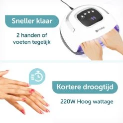 ForDig 220W Professionele Nageldroger Voor Gel Nagels - Nagellak Droger Met UV LED Lamp En Timer Voor Gelnagels - Nageldrogerlamp Met 57 LED Lampjes Voor Nagel Gellak - Geschikt Voor Manicure En Pedicure - Nagellakdroger Hard Gelpolish Builder -Max Factor Winkel 1200x1200 1416