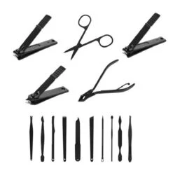 In Round Nagelset 16-delig Met Etui – Manicure Set – Pedicure Set - Staal – Zwart / Rood – Nagelsetje – Nagel Knipper – Nagelknipper – Manicureset – Nagelschaar – Pedicureset – Nagelverzorging – Nageltang – Nail Clipper -Max Factor Winkel 1200x1200 1461