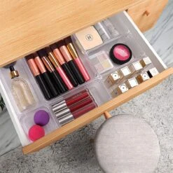 Waal® Lade Organizer (set Van 13 Bakjes) - Lade Verdeler - Keuken - Kantoor - Make-up - Bureau - Transparant -Max Factor Winkel 1200x1200 831
