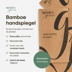 Bamboe Handspiegel Met Handvat - 15 Cm - Make Up Spiegel / Scheerspiegel / Kappersspiegel - 150 Gram - Kapper -Max Factor Winkel 1200x1200 843
