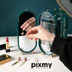 PIXMY® - Groen - Sieradenhouder - Oorbellenrekje - Sieradenrekje - Sieraden Organizer - Sieraden Doos - Sieraden Opbergen -Max Factor Winkel 1200x1200 855