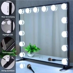 Hollywood Spiegel | Videri Vanity Zwart | Spiegel Met Verlichting | Make Up Spiegel | Visagie Spiegel | Cosmetische Spiegel | Dimbaar 11 Hollywood Spiegel | Videri Vanity Zwart | Spiegel Met Verlichting | Make Up Spiegel | Visagie Spiegel | Cosmetische Spiegel | Dimbaar -Max Factor Winkel 1200x1200 886