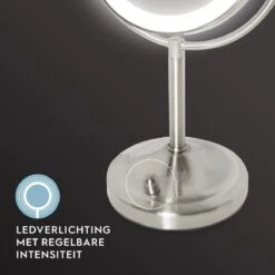 HoMedics MIR8150 Dubbelzijdige Make Up Spiegel Met Verlichting - Vrijstaand - 7x Vergroting - Spiegel Met Ringverlichting -Max Factor Winkel 1200x1200 916