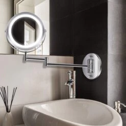 MH Products - Make Up Spiegel - Rond - Wanspiegel - Spiegellamp - 5x Vergroting - 17,5 Cm CM -Max Factor Winkel 1200x1200 922