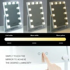 Bright Beauty Vanity Make Up Spiegel Met Verlichting - Wit - Dimbaar Met Drie Lichtstanden -Max Factor Winkel 1200x1200 927