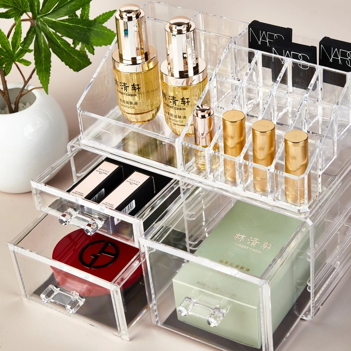 Wowup Makeup Organizer | Cosmetica Houder | Makeup Doos | Transparant | Tweedelig | Sieradendoos | Nagellak Opberger | Makeup Opberger | Lippenstift Opberger | Lippenstift Organizer 3 Wowup Makeup Organizer | Cosmetica Houder | Makeup Doos | Transparant | Tweedelig | Sieradendoos | Nagellak Opberger | Makeup Opberger | Lippenstift Opberger | Lippenstift Organizer